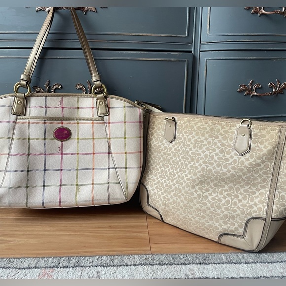 Coach Handbags - (2) Coach Bags for REPAIR, SCRAP, CRAFT, REFIRB. See description